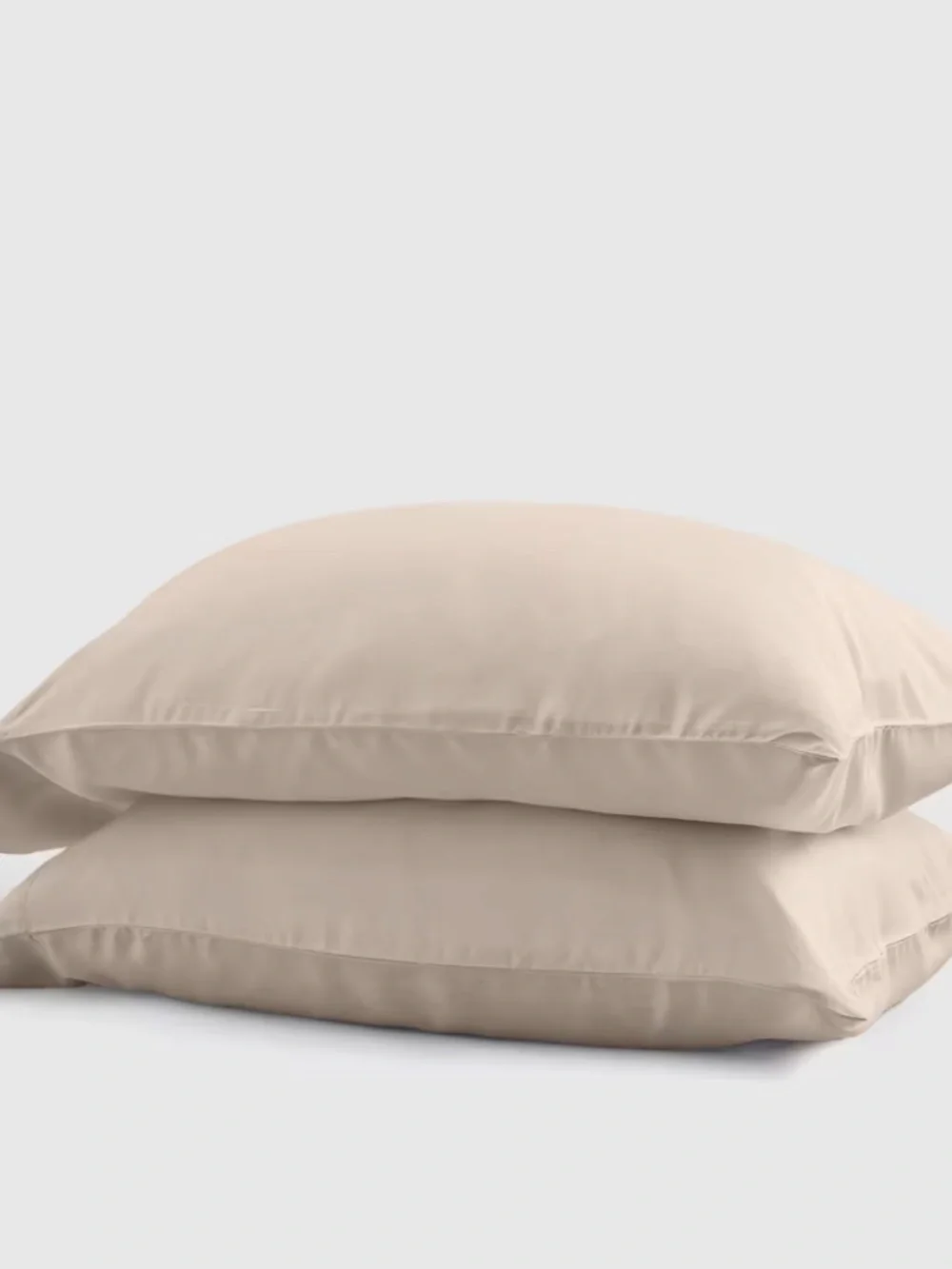Set of 2 King Bamboo pillowcases Sand Tan